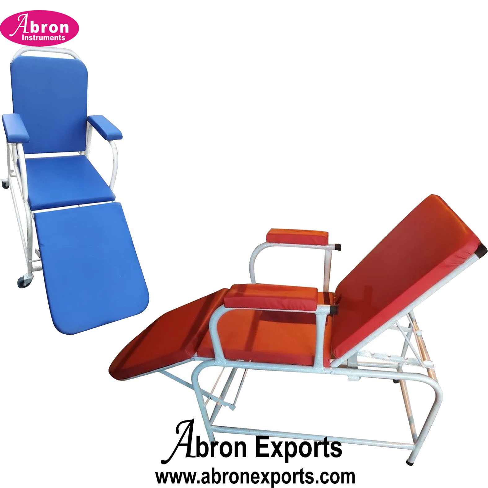 ENT Eye Ophthalmic Recliner Chair Manual steel frame Arm support Clinic Hospital Nursing Home Abron ABM-1532S1 